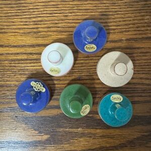 Craft Ceramic Cookie Stamp Set - Blue, Green, Cream